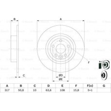 BOSCH 0986479E58 - BOSCH диск гальм. задн. LAND ROVER 11-