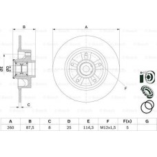 BOSCH 0986479E79 - BOSCH RENAULT диск гальмівний задній Megane підш 08- антикор. покриття