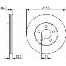 BOSCH 0986479R56 - BOSCH CHRYSLER гальмівний диск передн.Neon 94-