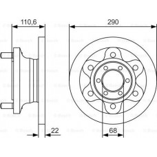 BOSCH 0986479S95 - BOSCH IVECO диск гальмівний 35.10 96-99