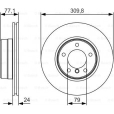 BOSCH 0986479S29 - BOSCH диск гальмів. передн. E60 E61 31024