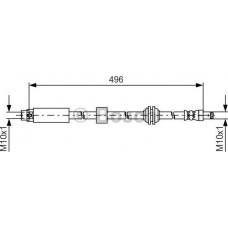 BOSCH 1987481590 - BOSCH шланг гальм. передн. BMW E60 xDrive -10