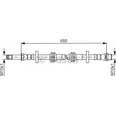 BOSCH 1987481690 - BOSCH VW шланг гальмівний передній Audi A6-7 10-