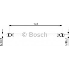 BOSCH 1987481625 - BOSCH шланг гальм. задн. внутрішній. RENAULT Megane III 12-