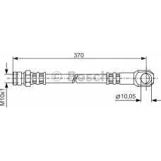 BOSCH 1987481094 - BOSCH  DB шланг гальмівний передн. MB 100 87-