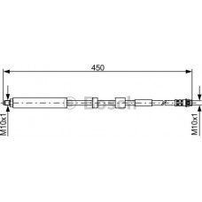 BOSCH 1987481051 - BOSCH шланг гальмівний передн. CITROEN Berlingo 08-