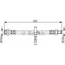 BOSCH 1987481019 - BOSCH ТFIAT шланг гальм.задн. Ducato -98