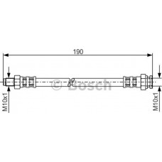 BOSCH 1987481011 - BOSCH MITSUBISHI шланг гальмівний передн. внутрішній.Pajero 88-