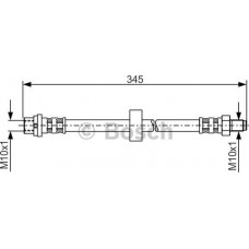 BOSCH 1987481168 - BOSCH FORD шланг гальмівний задн.Transit Connect 02- диск