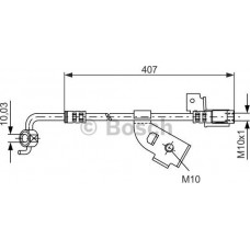 BOSCH 1987481113 - BOSCH FORD шланг гальмівний передн.прав.Escort  94-