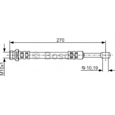 BOSCH 1987481300 - BOSCH шланг гальм. задн. HYUNDAI TERRACAN -06