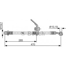 BOSCH 1987481328 - BOSCH  HONDA шланг гальмів.передн.лів.Accord VII 03-