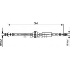 BOSCH 1987481708 - BOSCH  OPEL  шланг гальмівний задн. MOVANO B 10-