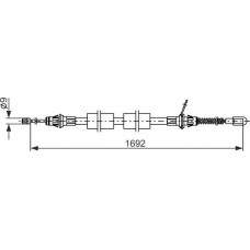 BOSCH 1987482925 - BOSCH трос гальм. задн. лів. CHRYSPER VOYAGER IV -08