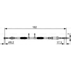 BOSCH 1987482450 - Тросовий привод, стоянкове гальмо