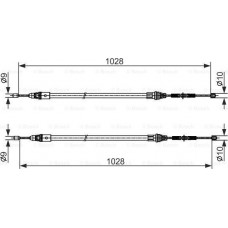 BOSCH 1987482423 - BOSCH  DB трос ручного гальма задн. пр.-лів.Smart Fortwo