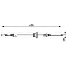 BOSCH 1987482632 - BOSCH RENAULT трос ручного гальма передн. Trafic 01-