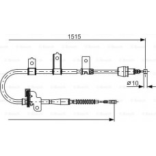 BOSCH 1987482098 - BOSCH KIA трос ручн.гальма лів.Picanto 04-  диск.