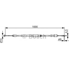 BOSCH 1987482032 - BOSCH DB трос ручного гальма передн. Sprinter 06-.  Crafter.