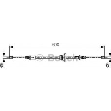 BOSCH 1987482146 - Тросовий привод, стоянкове гальмо