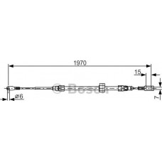 BOSCH 1987482131 - BOSCH DB трос ручн.гальма передн.Sprinter 97- 1970mm