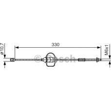 BOSCH 1987482121 - BOSCH FORD трос ручного гальма передн.Focus 05-