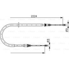 BOSCH 1987482303 - BOSCH RENAULT трос ручного гальма Laguna 07-. NISSAN Primera 02-