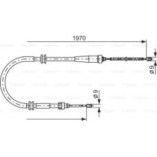 BOSCH 1987482253 - BOSCH RENAULT трос ручного гальма Kangoo II лів-пр.диск