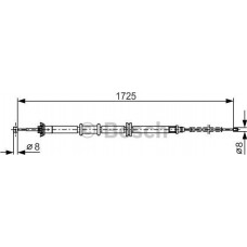 BOSCH 1987482203 - Тросовий привод, стоянкове гальмо