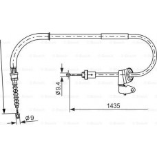 BOSCH 1987482230 - BOSCH  BMW трос ручного гальма прав. MINI 1.4-1.6 01-.