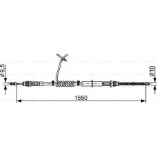 BOSCH 1987482712 - BOSCH FORD трос ручного гальма TRANSIT 00- 1648 задн. лів.передн.привід