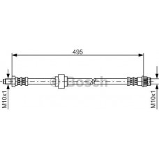 BOSCH 1987476953 - BOSCH RENAULT шланг гальмівний передн. Espace III -02