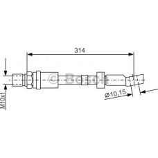 BOSCH 1987476408 - BOSCH шланг гальмівний передній OPEL Ascona.Kadett