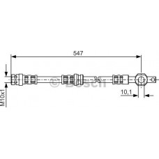 BOSCH 1987476542 - BOSCH MAZDA шланг гальмівний передн. 626 -91