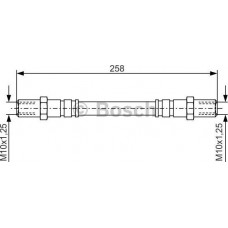 BOSCH 1987476192 - BOSCH  шланг гальмівний задній ваз 2108. 2110