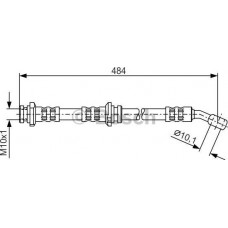 BOSCH 1987476801 - BOSCH NISSAN  шланг гальмівний передн. пр. Almera -00