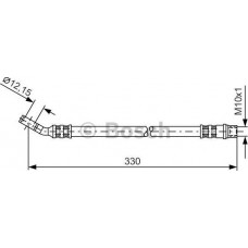 BOSCH 1987476365 - BOSCH OPEL шланг гальмів.задн. Vectra C 02-