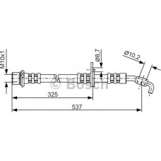 BOSCH 1987476782 - BOSCH TOYOTA гальм.шланг передн. лів.Carina -97 Picnic -01