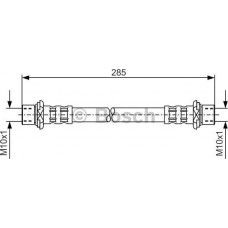 BOSCH 1987476725 - BOSCH шланг гальм. передн. TOYOYA LAND CRUISER 09-17