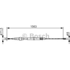 BOSCH 1987477891 - BOSCH VW трос ручного гальма Touran лів.пр.