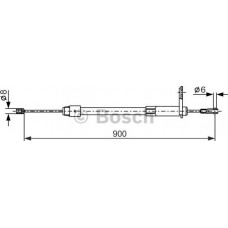 BOSCH 1987477847 - BOSCH DB трос ручного гальма W203 02- прав.