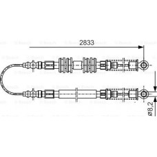 BOSCH 1987477296 - BOSCH FIAT трос ручного гальма Duna.Fiorino 87-