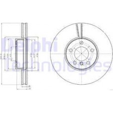 Delphi BG9061 - DELPHI BMW диск гальмівний передн. X5 E70.X6 E71 xDrive 06-