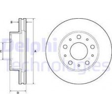 Delphi BG9180C - DELPHI CITROEN Диск гальмівний передній Jumper.Fiat Ducato.Peugeot Boxer 06-