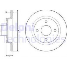 Delphi BG4954C - DELPHI FORD Диск гальмівний задній FIESTA VII 1.0