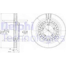 Delphi BG4134 - DELPHI HYUNDAI диск гальмівний передн.H-1.Starex 97-