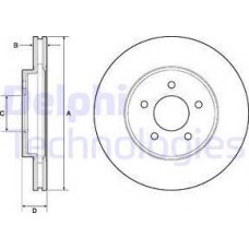 Delphi BG4120 - DELPHI диск гальмівний передн.Mazda Tribute 2.3 04-