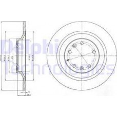 Delphi BG4318 - DELPHI MAZDA диск гальм. задн.Mazda 6 2.3