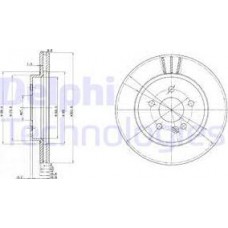 Delphi BG3397 - DELPHI DB диск гальмівний передн. вентил. W163 ML-klasse