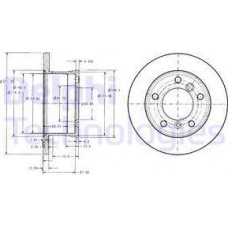 Delphi BG3237 - DELPHI DB диск гальмівний задн. VW LT 96-Sprinter